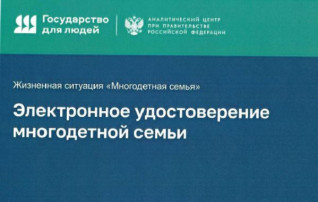 Электронное удостоверение многодетной семьи. Электронное удостоверение многодетной семьи.
